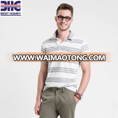 March EXPO Summer Men English Placket Cotton Pique short sleeve POLO T Shirt